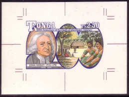 Tonga Cromalin Proof 1991 John Wesley Missionary Preaching Bible To Islanders - Details Below - 5 Exist - Tonga (1970-...)