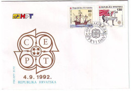 CROATIA FDC 211-212 - 1992