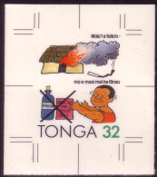 TONGA 1991 Cromalin Proof In Tongan - Matches Cause House Fire - 5 Exist - Tonga (1970-...)