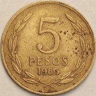 Chile - 5 Pesos 1986, KM# 217.1 (#3435) - Chili