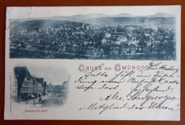 #2  GERMANY GRUSS AUS GMUND Sent To Keuprulu 1897 - Ottoman Turkey - Schwäbisch Gmünd