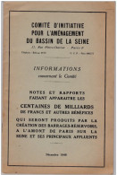 HAUTE NORMANDIE COMITE D INITIATIVE POUR L AMENAGEMENT DU BASSIN DE LA SEINE 1949 - Normandie