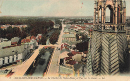 FRANCE - Chalons Sur Marne - Vue Générale - Le Clocher De Notre Dame Et Vue Sur Le Canal - L L - Carte Postale - Châlons-sur-Marne