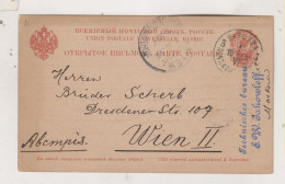 RUSSIA, 1898 POLAND  WARSZAWA Nice Postal Stationery To Austria - Ganzsachen