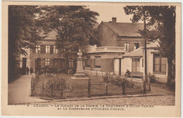 8 LILLERS - Le Square De La Mairie, Le Monument à Ovide Fanien Et Le Dispensaire D'Hygiène Sociale. - Lillers