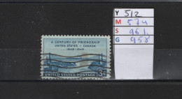 PRIX FIXE Obl 512 YT 574 MIC 961 SCO 958 GIB  Pont Chemin De Fer Sur Le Fleuve " Niagara 1948 Etats Unis 58A/05 - Usati