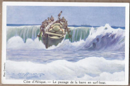 CPA SPORT EAU - SURF SURFING - Le Passage De La Barre En Surf Boat - TB BATEAU Sur VAGUE - TB DESSIN De HAFFNER - Ski Nautique