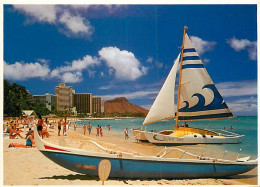 Etats Unis - Hawaï - Honolulu - Waikiki Beach - Plage - Etat De Hawaï - Hawaï State - CPM - Voir Scans Recto-Verso - Honolulu