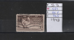 PRIX FIXE Obl 519 YT MIC SCO GIB Elevage Industrielle Poule Rhode Island 1948 Etats Unis 58A/05 - Oblitérés