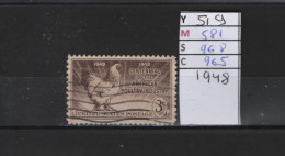 PRIX FIXE Obl 519 YT MIC SCO GIB Elevage Industrielle Poule Rhode Island 1948 Etats Unis 58A/05 - Used Stamps