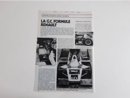 Coupure De Presse Automobile G.C. Formule Renault - Automobilismo - F1