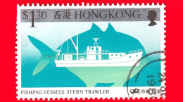 HONG KONG - Usato - 1986 - Barche Da Pesca - Pescherecci - Stern Trawler - 1.30 - Oblitérés