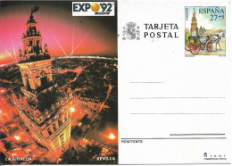 SPAIN. POSTAL STATIONERY. LA GIRALDA. SEVILLA - 1931-....