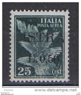 ISTRIA - OCC. JUGOSLAVA:  1945  P.A. SOPRSTAMPATO  -  50 C./25 C. VERDE  SCURO  L. -  SASS. 34 - Ocu. Yugoslava: Istria