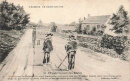 ILLUSTRATEUR  - Légende De Saint Saulge - L'Empierrement Des Routes - Carte Postale Ancienne - Autres & Non Classés