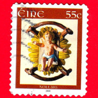 IRLANDA - Eire - Usato - 2008 - Natale - Gesù Bambino Nella Mangiatoia - 55 - Used Stamps