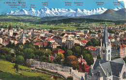 SUISSE - Vue Sur La Ville Et Les Pics  - Colorisé - Carte Postale Ancienne - Other & Unclassified