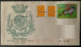 845 Enveloppe Illustrée Palaiseau Berceau De Joseph Bara  Blason Chevalier Chateau - Franz. Revolution