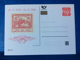 EPC 2003 Neuf 85 Ans Du 1er Timbre Tchécoslovaque Le Hradcany De Mucha 10h Rouge - Cartes Postales