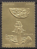 LABEL Abhazia MNH Gold Foil Stamp - Autres & Non Classés