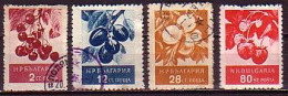 BULGARIA - 1956 - Fruits - Mi  990 / 93  Perf. L10 3/4 Rare - Variétés Et Curiosités