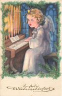 Ange Pianiste * CPA Illustrateur * Angelot Angel Piano Instrument Musique Musicien - Anges