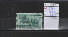 PRIX FIXE Obl 532 YT 594 MIC 981 SCO 978 GIB  Minnesota Charrette à Bœuf Red River 1949 Etats Unis 58A/05 - Used Stamps