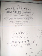 Carte Atlas Cantonal De Maine Et Loire - Canton De Noyant - 1873 Par Charles Blordier - Mapas Topográficas