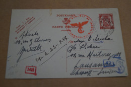 Guerre 40-45,bel Envoi De 1943,censure Militaire,occupation Allemande,belle Oblitération Militaire - Storia Postale