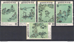 1971 Corea Del Sud - Dipinti - Yvert 677-81 - 5 Valori - MNH** - Altri - Asia