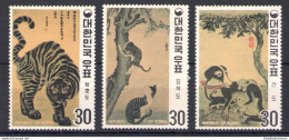 1970 Corea Del Sud - Tavole Animali Dinnastia Yi - Yvert 611-13 - 3 Valori - MNH** - Altri - Asia