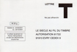 LE SIECLE AU FTL DU TIMBRE - Cartes/Enveloppes Réponse T