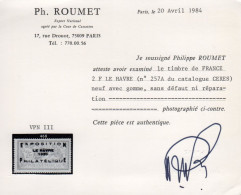 Attestation De Philippe ROUMET (Expert National) - Covers & Documents