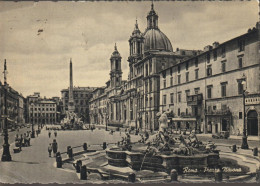 AKEO Card Navona Square In Rome (Italy) Esperanto Cinderella 1957 - Esperanto