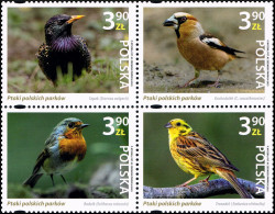 Poland 2023 Fi 5288-5291 Mi 5438-5441 Birds Of Polish Parks - Unused Stamps