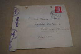 Guerre 40-45,bel Envoi En Belgique,1943,censure Militaire,occupation Allemande,belle Oblitération Militaire - Storia Postale