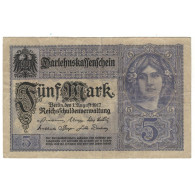 Billet, Allemagne, 5 Mark, 1917, 1917-08-01, KM:56a, TB - 5 Mark