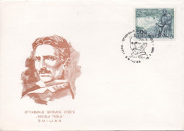 Yugoslavia, N. Tesla, Inventor, Opening Of A Memorial Post Office In The Place Of Birth Smiljan - Fisica