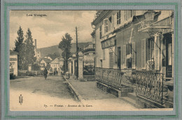 CPA - FRAIZE (88) - Aspect De L'Hôtel De La Gare Et De La Rue De La Gare En 1905 - Carte : Avis De Passage - Fraize