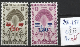 MADAGASCAR FRANCAIS 286-87 * Côte 2.50 € - Unused Stamps