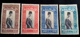 Egypt 1929, Michel 144 - 147, Birth Day Of Prince Farouk, MH - Ongebruikt