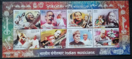 India 2014, Indian Musicians, MNH S/S - Neufs