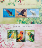 India 2016, Exotic Birds, MNH S/S - Unused Stamps