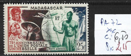 MADAGASCAR FRANCAIS PA 72 ** Côte 6.50 € - Aéreo