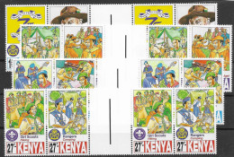 Kenya Set Mnh ** 1997 Scouts Sets With Gutters - Kenya (1963-...)