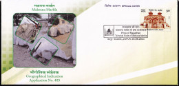 GEOLOGY- MAKRANA MARBLE FROM RAJASTHAN -TAJMAHAL - PICTORIAL PMK- SPECIAL COVER- INDIA- BX4-31 - Sonstige & Ohne Zuordnung