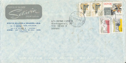 Portugal Air Mail Cover Sent To Denmark 19-10-1988 - Brieven En Documenten