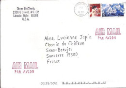 USA N° S/L.DE LINCOLN/11.12.03 POUR LA FRANCE - Storia Postale