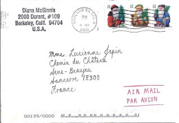 USA N° S/L.DE OAKLAND/19.12.01 POUR LA FRANCE - Cartas & Documentos