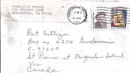 USA N° 1924+COMPL. S/L.DE CHATTANOOGA/30.4.92 POUR ST PIERRE ET MIQUELON - Lettres & Documents